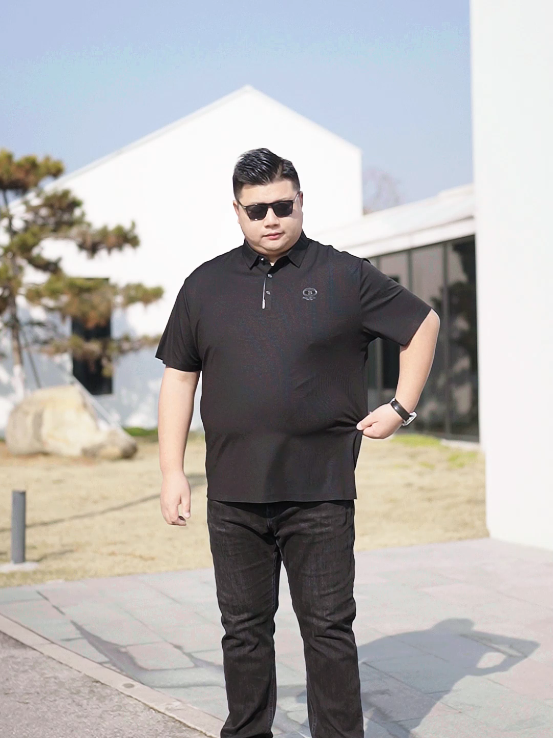 大码男生夏季速干短袖因啥选才不闷汗又显瘦