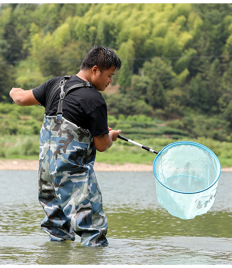 下水裤男半身水裤水鞋连体全身雨裤带雨鞋抓鱼裤防水裤水叉裤水库