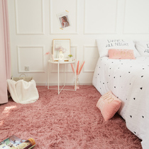 Pink bedroom carpet Girl bedside blanket Full-paved living room blanket floor mat ins wind can sleep and sit blanket floor