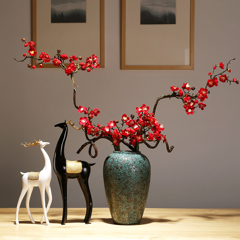 Jingdezhen modern new Chinese checking porcelain ceramic vase TV ark, sitting room porch home furnishing articles