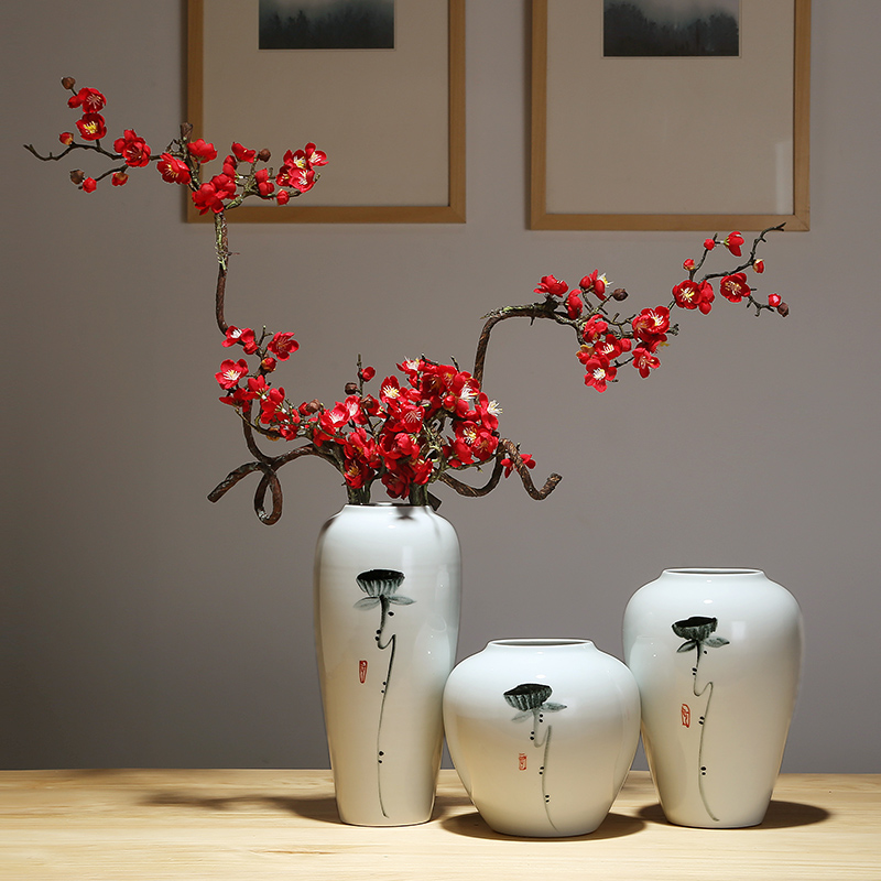 Jingdezhen ceramics craft vase, I and contracted household vase TV ark, new Chinese style porch vase furnishing articles