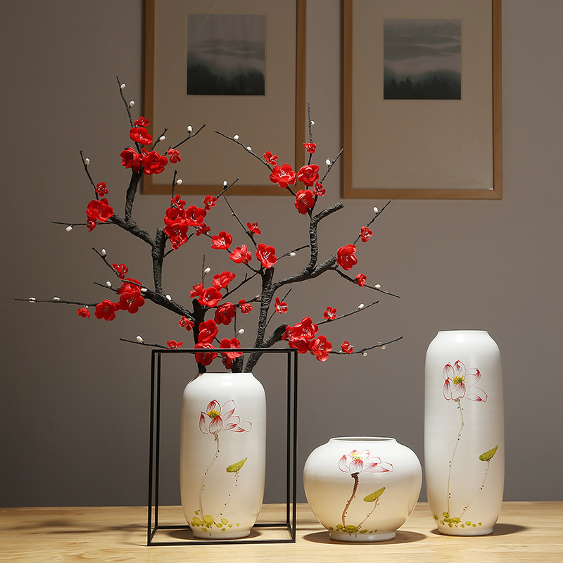 Jingdezhen ceramic vases, study of new Chinese style household adornment ornament desktop between modern example flower arranging flowers