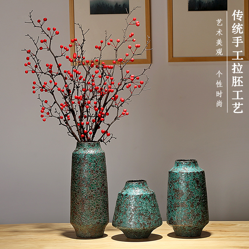 Jingdezhen ceramics vase now contracted sitting room porch decoration of the new Chinese style furnishing articles dried flowers flower arrangement suits for