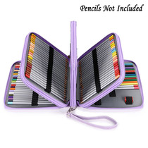 168 holes male and female art students pen curtain leather pen bag color lead storage bag Sketch pen bag Pen sleeve large capacity box