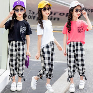 女童夏装2019新款儿童装短袖运动套装中大童洋气潮衣服女孩两件套
