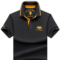 Summer men short sleeve T-shirt pure cotton with collar Compassionate Polo Jersey Mens Clothing Business Belt Turnover Big Code