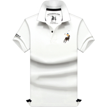 Mens short sleeve T-shirt silk light cotton turtlenecks Summer loose half sleeve wave Compassionate Paolo Polo Shirt Business Summer Clothing