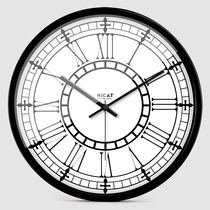 HICAT crazy kitten simple personality creative Roman numeral wall clock living room bedroom home decoration electronic clock