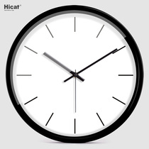 HICAT silent simple classic wall clock creative living room bedroom home electronics Nordic modern quartz clock