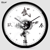 Customized modern martial arts taekwondo wall clock personality simple martial arts training room clock silent art quartz clock