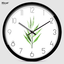 HICAT cartoon simple fashion modern wall clock flowers and plants living room silent clock creative quartz clock