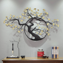 New Chinese restaurant entrance wall hanging Welcome pine Zen wall hanging Living room wall decoration Wrought iron wall pendant