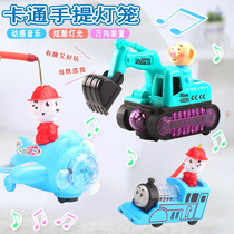 Electric universal Spring Festival cartoon lantern toy childrens hand luminous music lantern land showy night market hot selling goods source