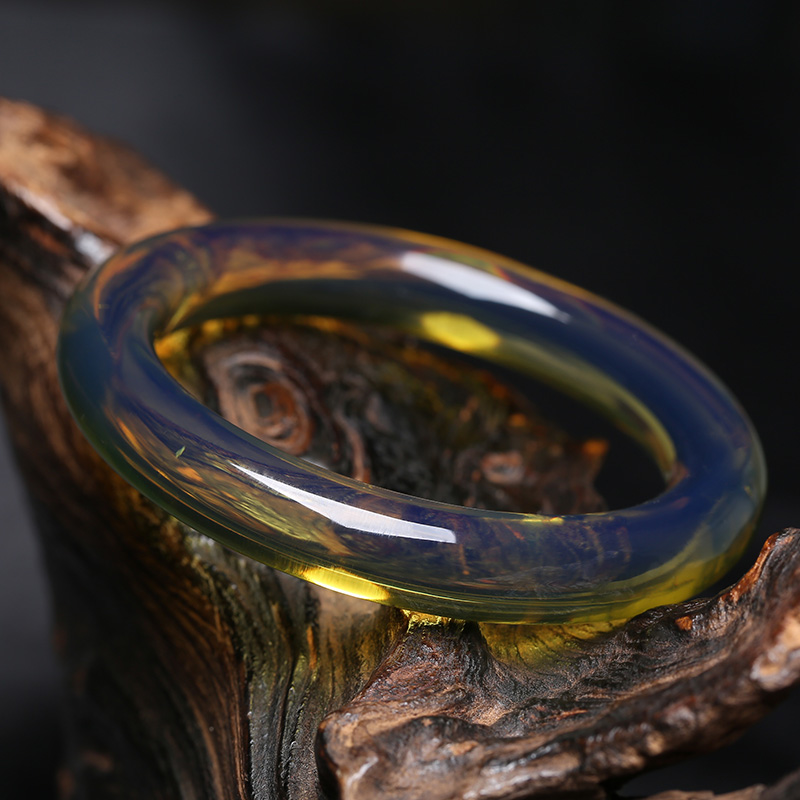 pure natural multi-meter 5a water purification high blue amber bracelet ore beeswax amber chaise concubine simple bracelet bracelet female