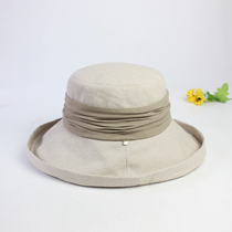 Export Japan Spring Summer sun protection Fisherman Hat Woman Light Thin cool-proof UV basin hat Summer 100 hitch a big eave sun hat woman