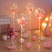 Children Birthday Party Mall Shop Window Decoration Bar Get-together Hotel Wedding Placement Creative Transparent Wave Balloons