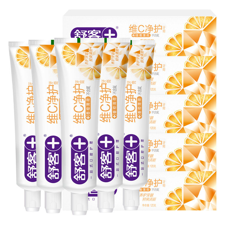 saky/舒客维c养护牙膏5支