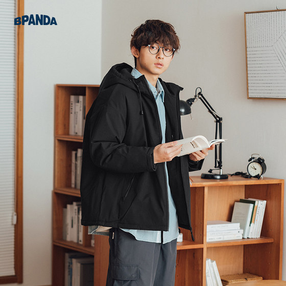 Panda this winter cotton jacket men's water-repellent embroidery national tide mountain series thick cityboy couple cotton jacket men Panda this winter cotton jacket men's water-repellent embroidery national tide mountain series thick cityboy couple cotton jacket men