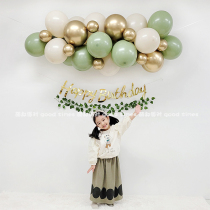 ins wind small red book net red recommended birthday arrangement background wall photo props latex balloon chain party supplies