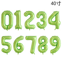 40 Inch Candy Green Big Numbers Balloon Birthday Party Decorations Accessories Aluminum Film Balloon Birthday Arrangement Dress