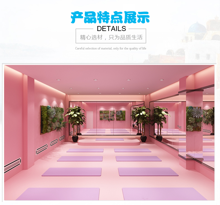 舞蹈教室专用地胶垫室内pvc运动塑胶地板 早教中心幼儿园耐磨地胶