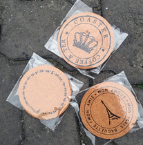 Soft oak tree advertising small glass mat customized custom bar coffee shop water-absorbing and heat-insulating coaster printed logo