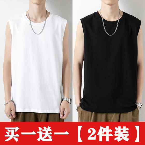 Clear warehouse leakage ~ men's vest cotton span column pure cotton underwear wide shoulders in summer bottoming T -shirt sweater tide Clear warehouse leakage ~ men's vest cotton span column pure cotton underwear wide shoulders in summer bottoming T -shirt sweater tide