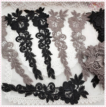 824 The whole 20 pieces of two-color optional water-soluble embroidery flower pieces diy hair accessories accessories about 19*5 5CM