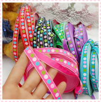 682 whole roll of multi-color jade color dot fabric ribbon ribbon diy hair decoration handmade material accessories