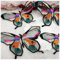 340 special diy embroidery big butterfly patch patch doll clothes accessories hair accessories about 19-21CM