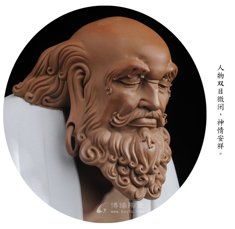 披坐达摩 德化白瓷传统达摩坐像雕塑 家居办公风水工艺品摆件