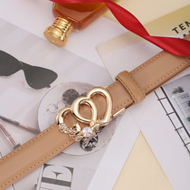 2022 New belt female fashion belt decorated red female marriage with black pants