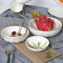 European-style taste tableware Simple phnom Penh 6 5 inch shallow bowl creative Japanese salad bowl soup noodle bowl stir-fry plate plate plate