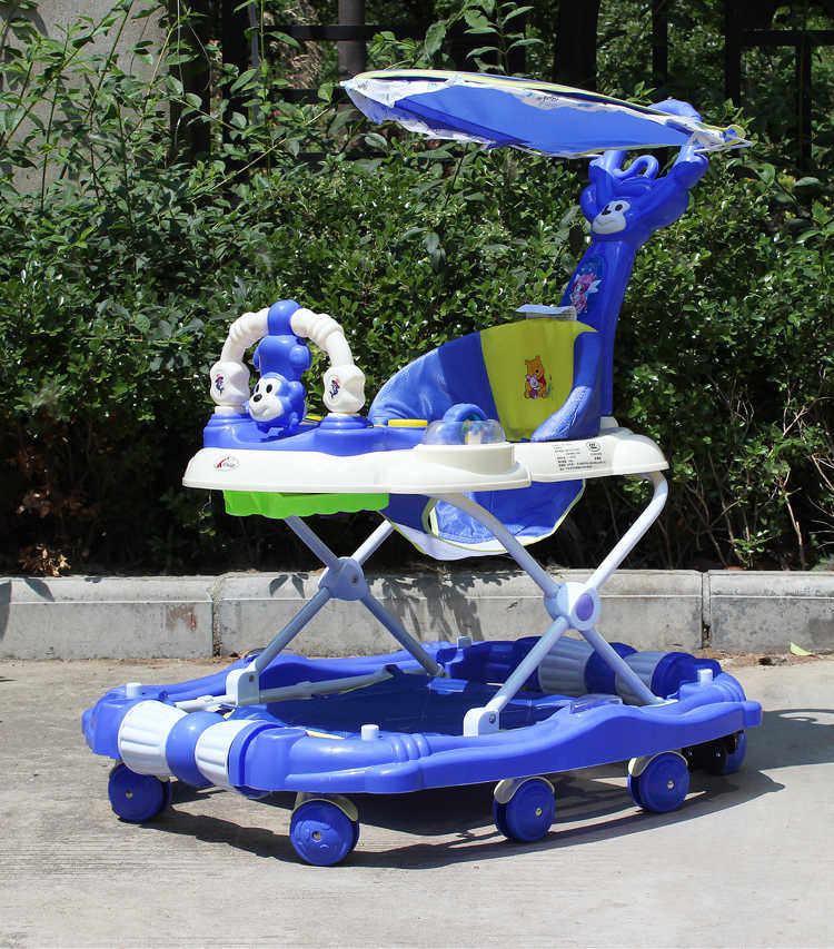 婴幼儿童学步车6/7-18个月宝宝助步车防侧翻多功能学行车带音乐_7折