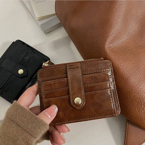 Short folding wallet Female Korean ins Multi -card card bag small and small niche design feels a change in the change Short folding wallet Female Korean ins Multi -card card bag small and small niche design feels a change in the change