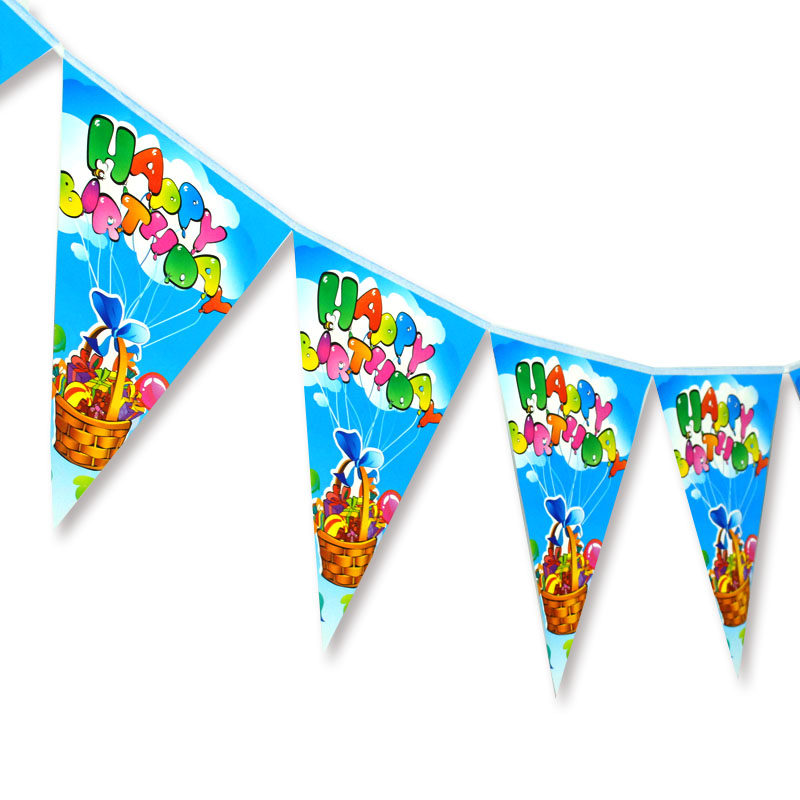 儿童派对用品布置装饰三角旗多款三角旗生日聚会挂旗拉条装饰旗帜产品展示图3