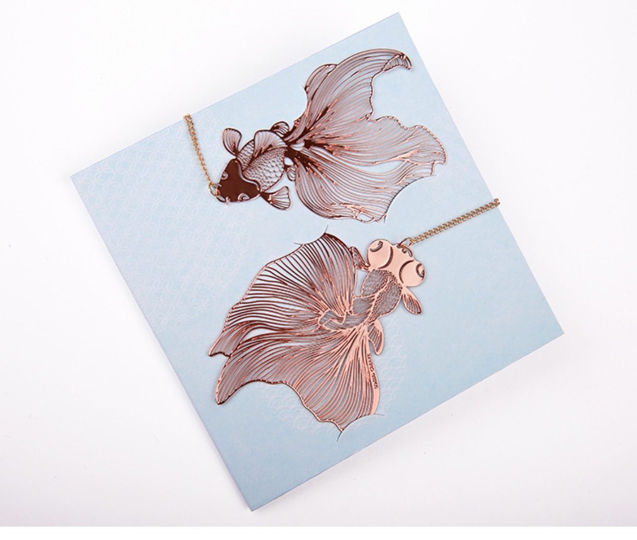 喜阅设计鱼悦书签精品定制金属黄铜生日节日创意礼品礼物读书良品