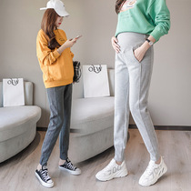 Maternity pants Spring and autumn wear maternity clothes Spring spring thin spring and summer models base sweatpants sweatpants Maternity pants