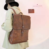2022 New Leisure 100 Hitch Yoo Fashion Han Edition Double Shoulder Bag Street Tide Male Cortex Double Shoulder Bag Computer Backpack