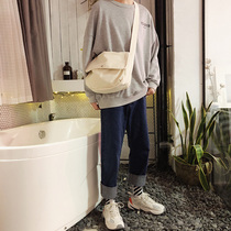 Retro canvas shoulder oblique cross-bag mens simple cloth bag ins super fire cross-bag literary style student leisure backpack