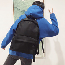 Youth backpack Korean version of the trend Oxford textile backpack simple leisure travel bag junior high school students schoolbag male