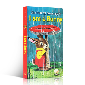 现货【送音视频】I am a Bunny 我是一只兔子儿童英文原版绘本 richard scarry 大自然四季认知纸板书幼儿英语启蒙早教0-3岁图画书