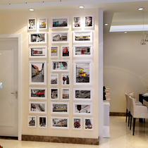 Solid Wood Photo Wall creative living room modern minimalist restaurant photo wall porch decorative aisle European style frame wall