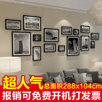 Photo Wall photo frame Wall living room modern simple photo wall restaurant solid wood photo frame hanging wall creative combination Photo Wall