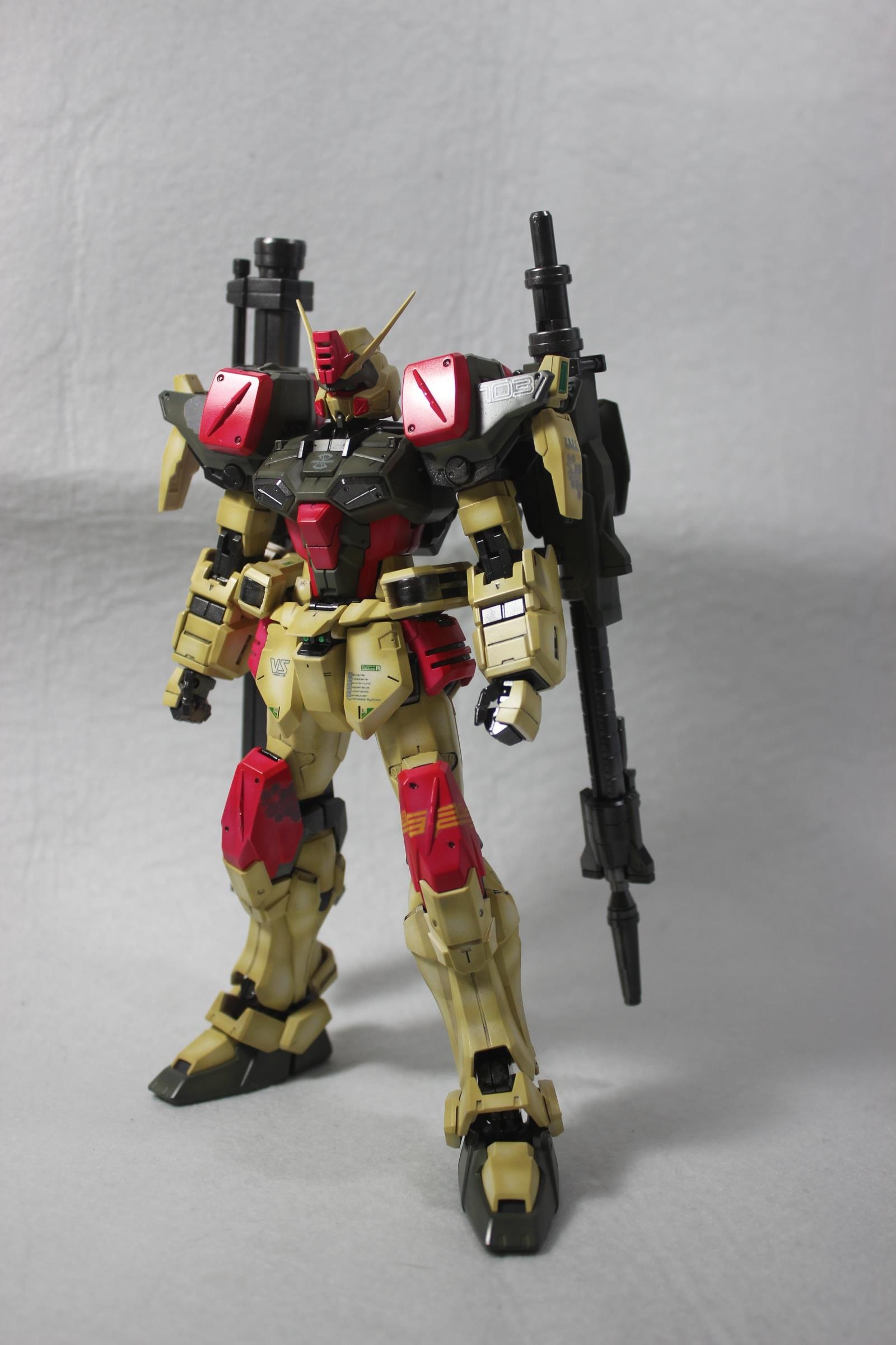 【代工成品】mg 1/100 buster 翠绿 暴风高达 阴影涂装 旧化