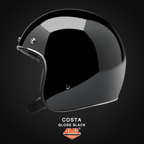 AMZ retro helmet for men and women general locomotive Harley helmet summer electric car semi-clad Prince helmet Helmet helmet