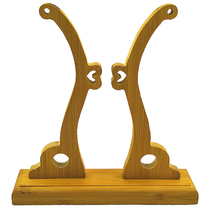 Solid color Chinese Group fan shelf bamboo bone bone round fan base fan base fan frame Palace fan holder fan seat fan holder folding fan bracket