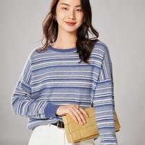 100% wool hook vintage sweater womens early autumn lazy wind 2021 explosive pullover bottoming new foreign atmosphere