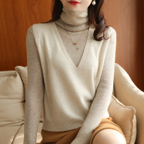Autumn and winter V neck wool vest women 100 tide pure wool outside wear Joker sweater vest short knitted waistcoat