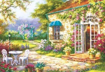 Order the Korean puzzlelife 500 pieces of the puzzle spring day terrace